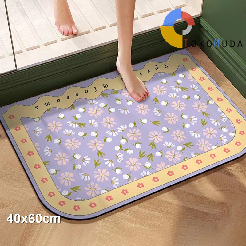 TOKO MUDA Keset Teras Dan Dapur Motif Lucu Keset Anti Slip keset kaki LM