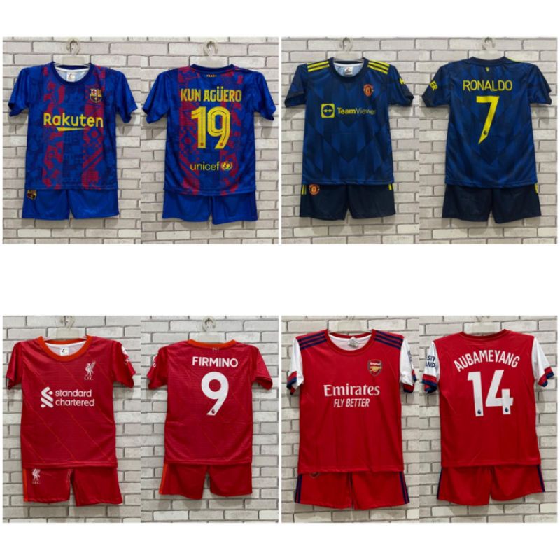 Setelan anak bola / baju bola anak kids / jersey klub anak printing