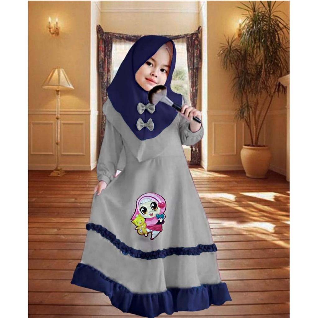 HOPYLOVY - Gamis Baloteli Anak Marisa LED umur 4 5 6 tahun