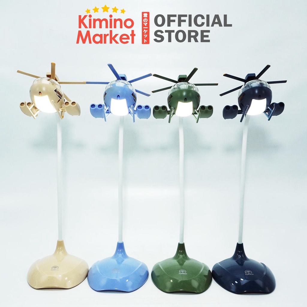 Lampu Meja Lampu Tidur Helikopter USB Charger Portable Lampu Baca