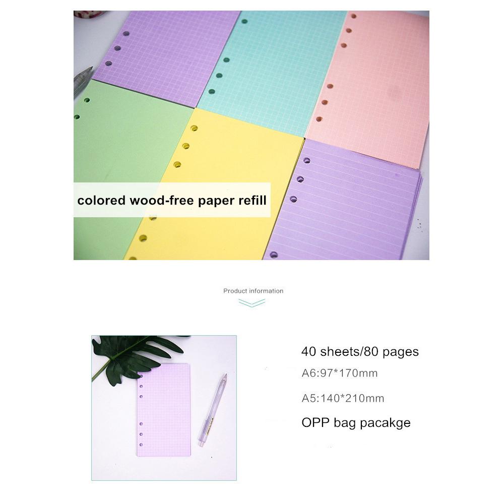 Lanfy Kertas Refill Agenda Mingguan Bulanan Daily Planner A5 A6 Binder Halaman Dalam