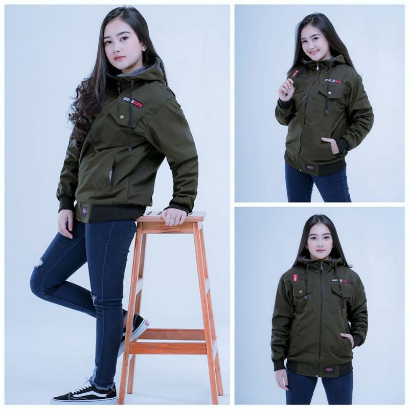 JAKET PARKA WANITA SEMI PARKA CEWEK BLAZER WATERPROOF ORIGINAL