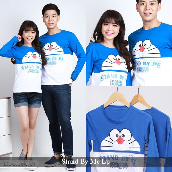 Lengan Panjang Warna Biru Putih Kapel Pria Wanita Kembaran Baju Couple Stand By Me Lp Shopee Indonesia