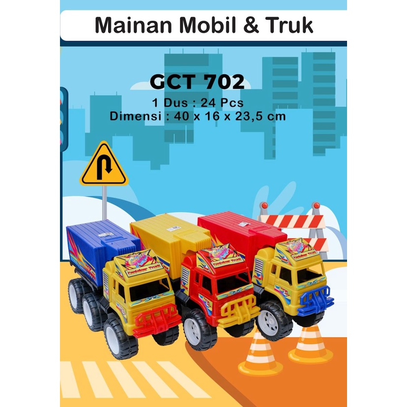 GCT 702 SG TOYS mainan anak container truck mobil kontainer