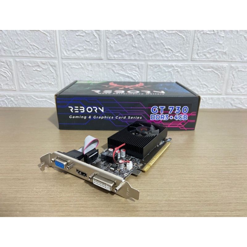 VGA CARD NVIDIA GT 730 4GB DDR3 128 BIT BREND REBORN GARANSI DISTRIBUTOR REBORN 1 TAHUN,VGA LOW PROF