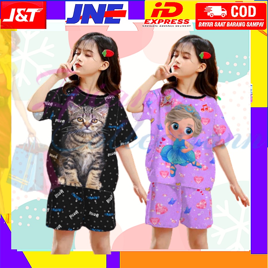 BAJU ANAK UMUR 2 3 4 5 6 7 8 TAHUN BJU PAKAIAN BUSANA SETELAN STELAN SET TIDUR HARIAN RUMAH ANK BAYI