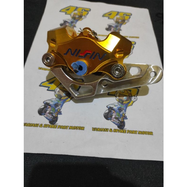 PAKET KALIPER 2 PISTON DEPAN NINJA R/RR, SUZUKI SATRIA FU