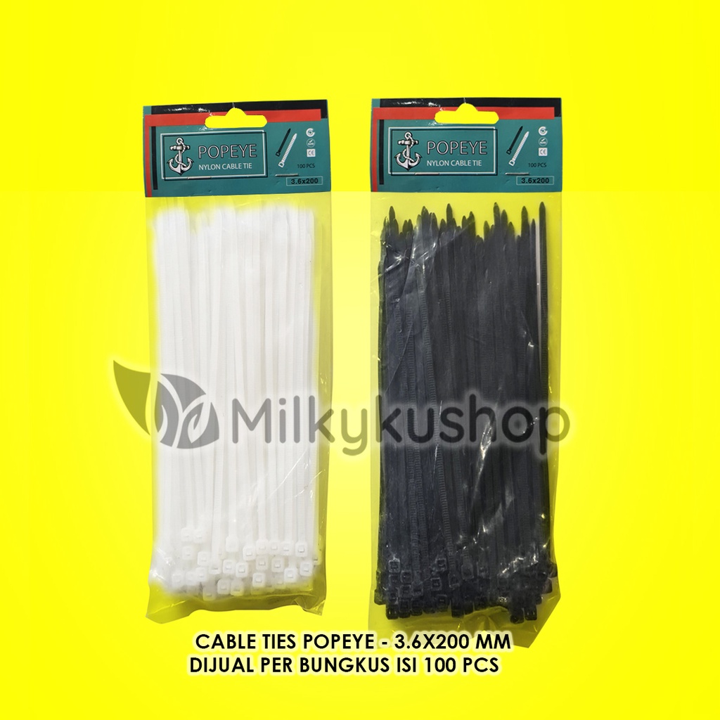 CABLE TIES NYLON STANDARD 3.6 X 200 MM KABEL TIS