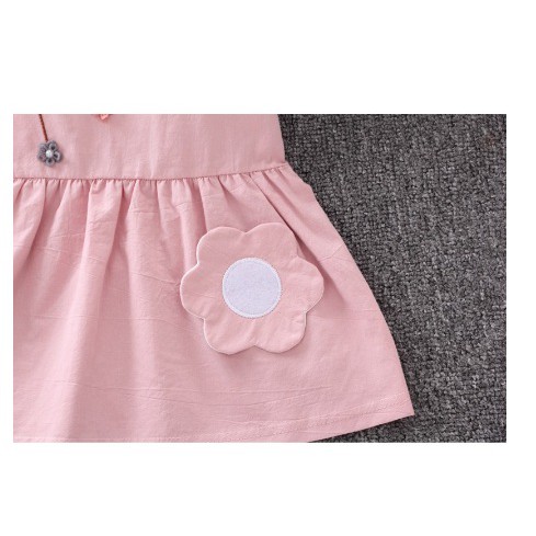 Gaun anak perempuan import gaya kasual style dress bayi cewek polos cotton