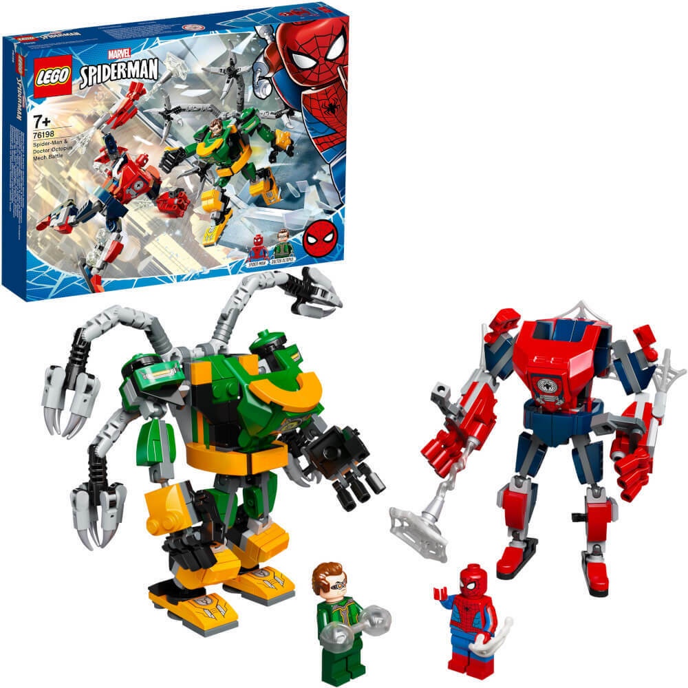 LEGO Marvel Superheroes Avengers - 76198 Spiderman and Doctor Octopus Mech Battle Set Building Kid T