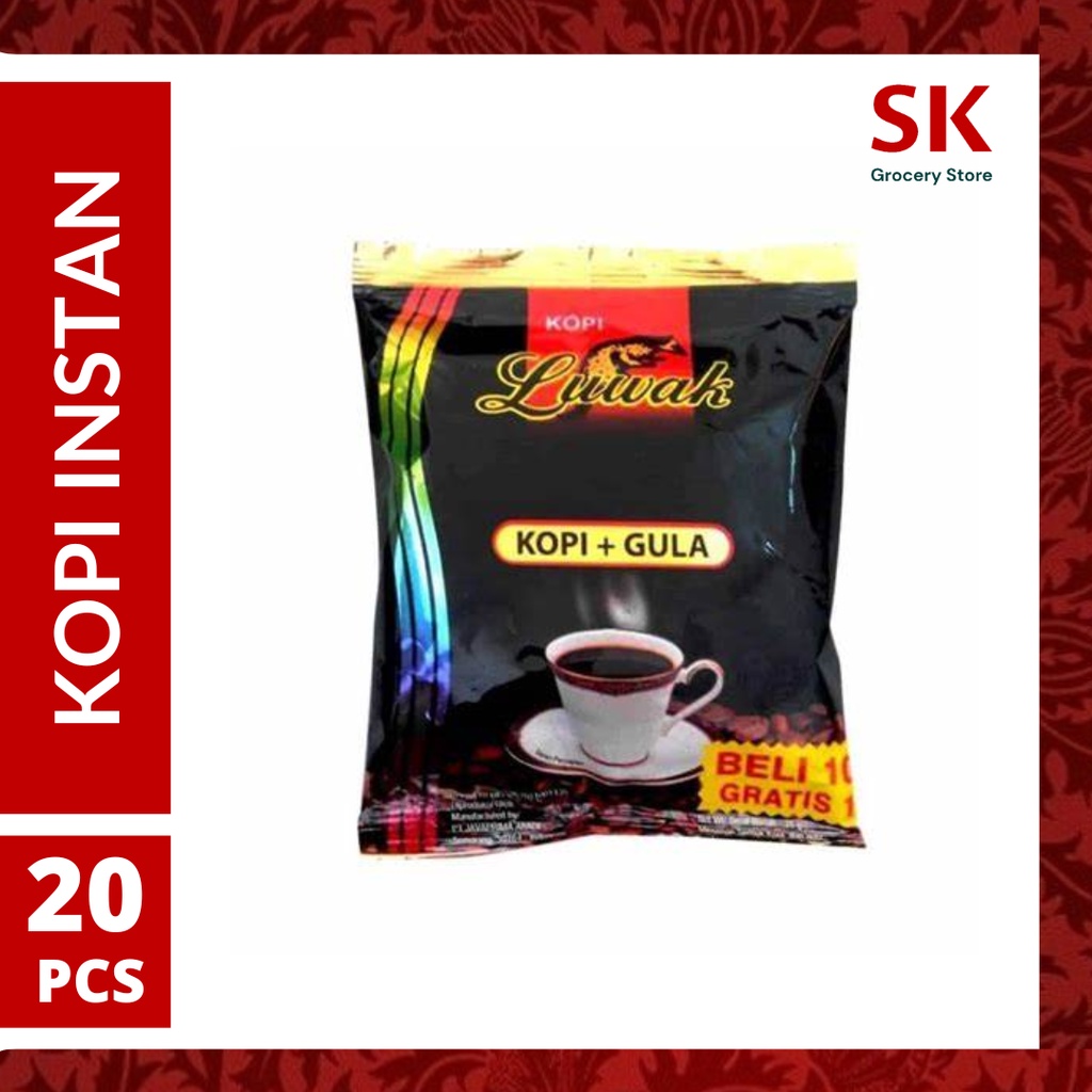 

[Harga Grosir] Luwak Hitam Kopi Instan Sachet 25gr x 20pcs (1 Renteng)