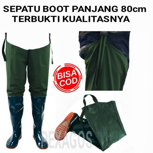 SEPATU BOTS KARET PANJANG ((80cm)) LENTUR ANTI AIR SOL KUAT SEPATU SAWAH BOOTS KARET PANJANG((80cm))