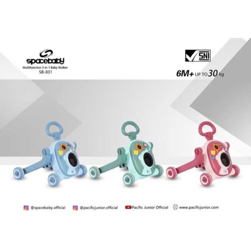ALAT BANTU JALAN ANAK BABY WALKER PUSH WALKER 3 IN 1  SB801 / SB-801 / SB 801
