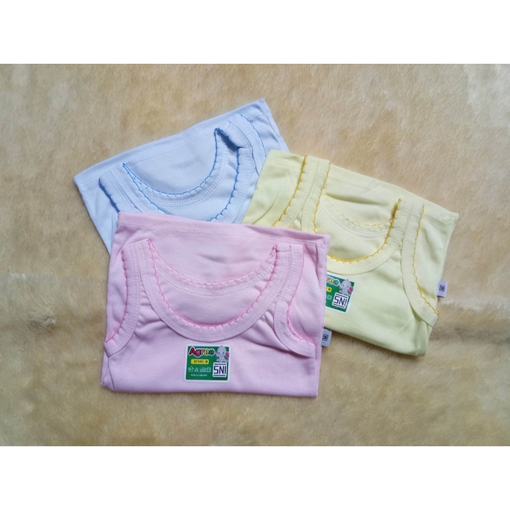 6pcs Singlet Agree 040 Anak | Kaos Dalam Agree Kids Bayi | Pakaian Dalam Agree Bayi &amp; Anak | Open Sorex Grosir