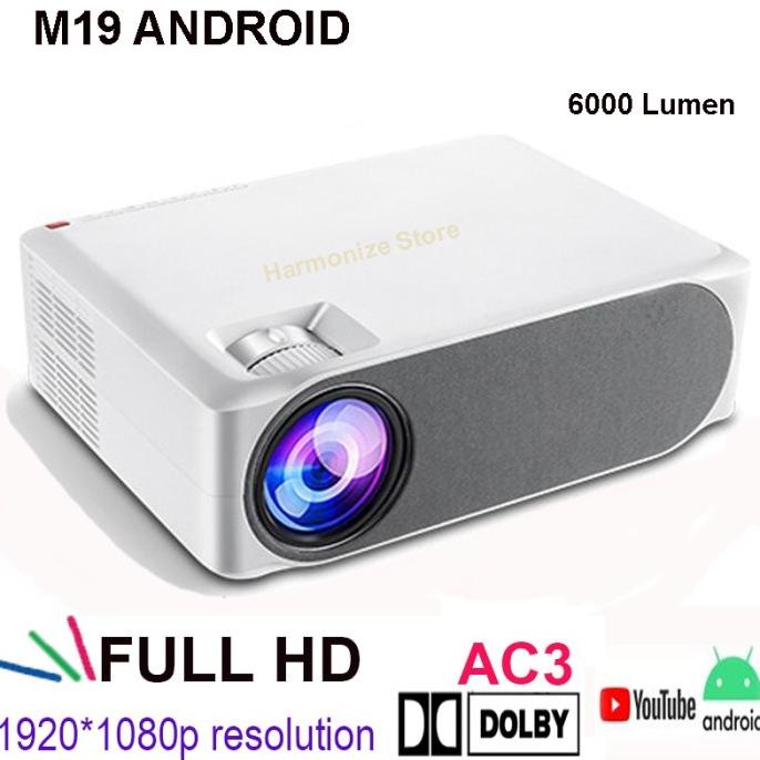 Aera Proyektor Android M19 | Led Projector 6000 Lumen Full HD 1080P Termurah