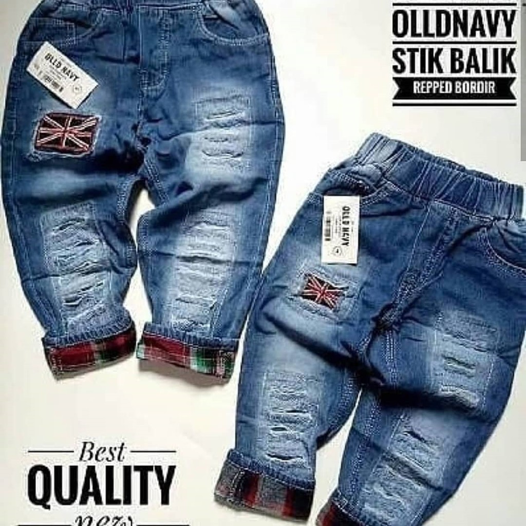 CELANA JEANS ANAK LAKI LAKI IMPORT STIK BALIK USIA 1-8 TAHUN