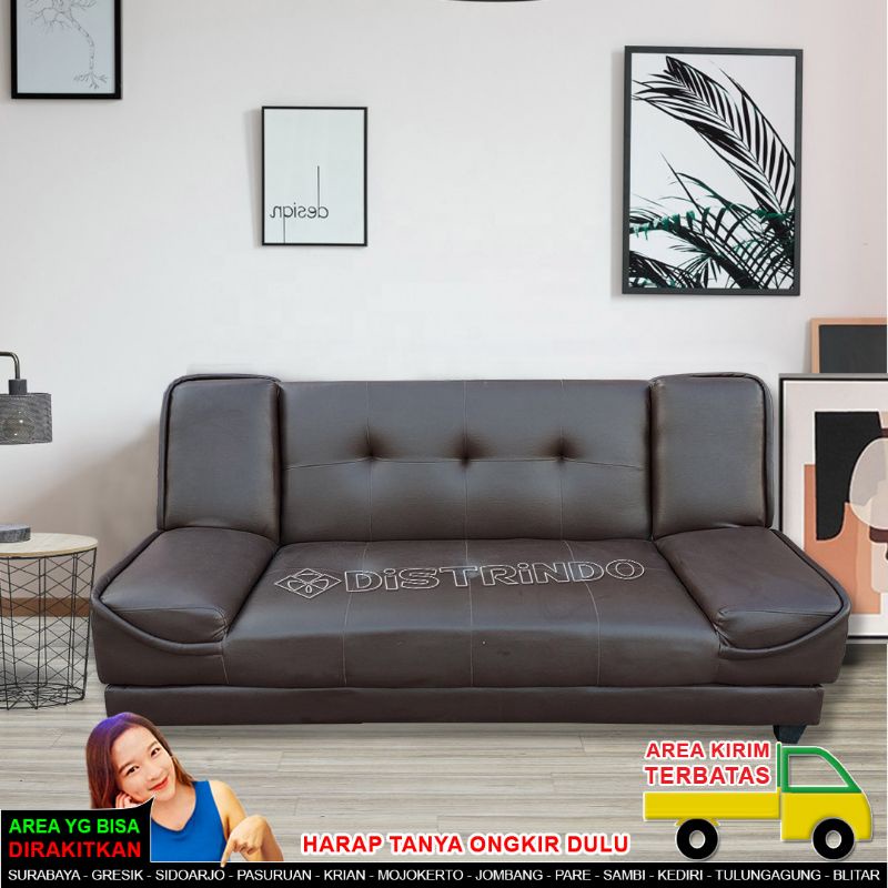 Sofa Bed Sofa Santai Kualitas Super Delux Rangka Kayu Kokoh Busa Tebal Empuk Kain Oscar Tebal Awet