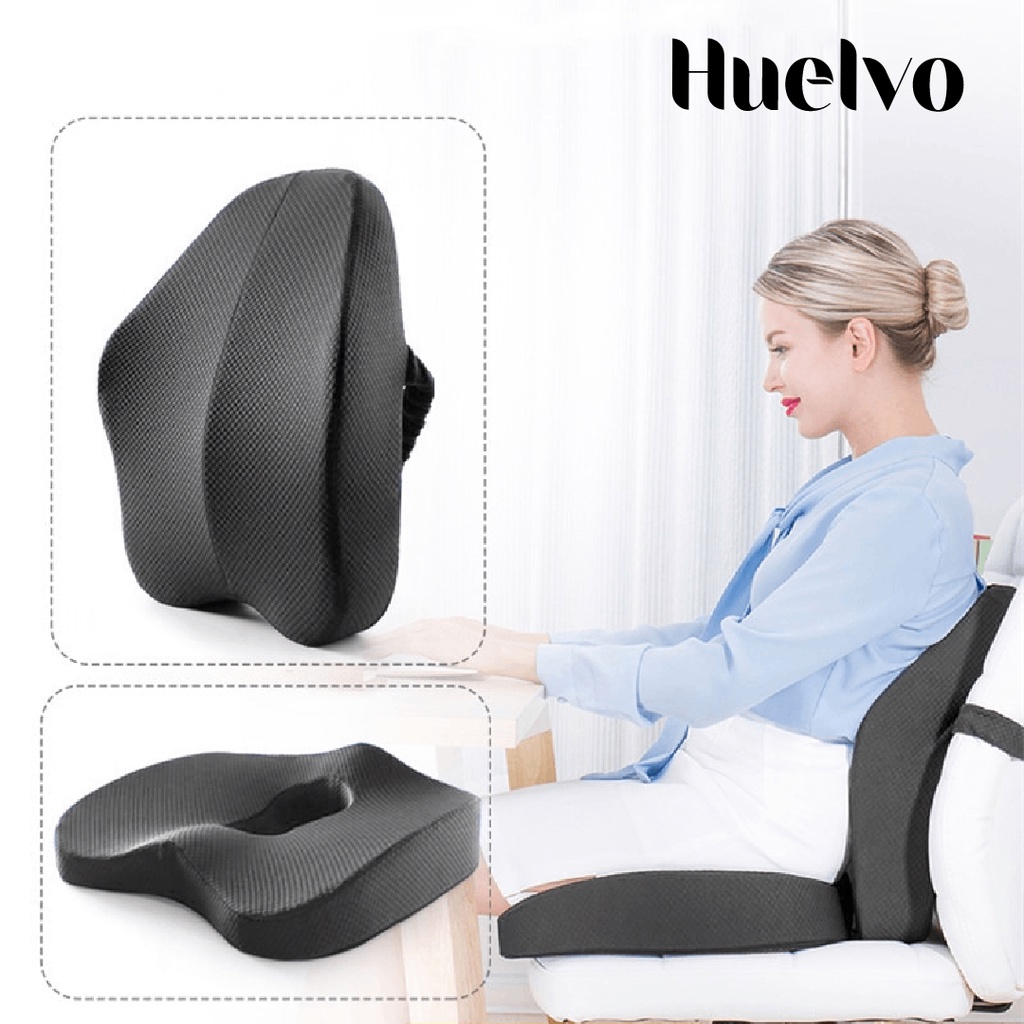 Bantal Terapi Sakit Pinggang Punggung Lumbar Spine Support Kursi Mobil