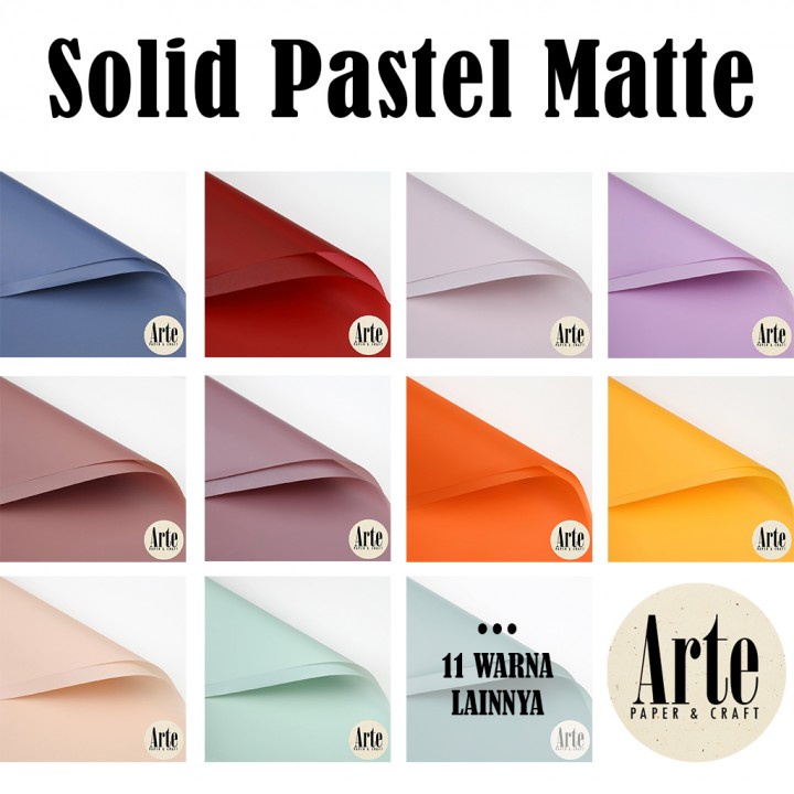 

iDk90 20 Lembar Cellophane Solid Pastel Matte Kertas Buket Korea Bunga Flower Wrapping Paper Kado