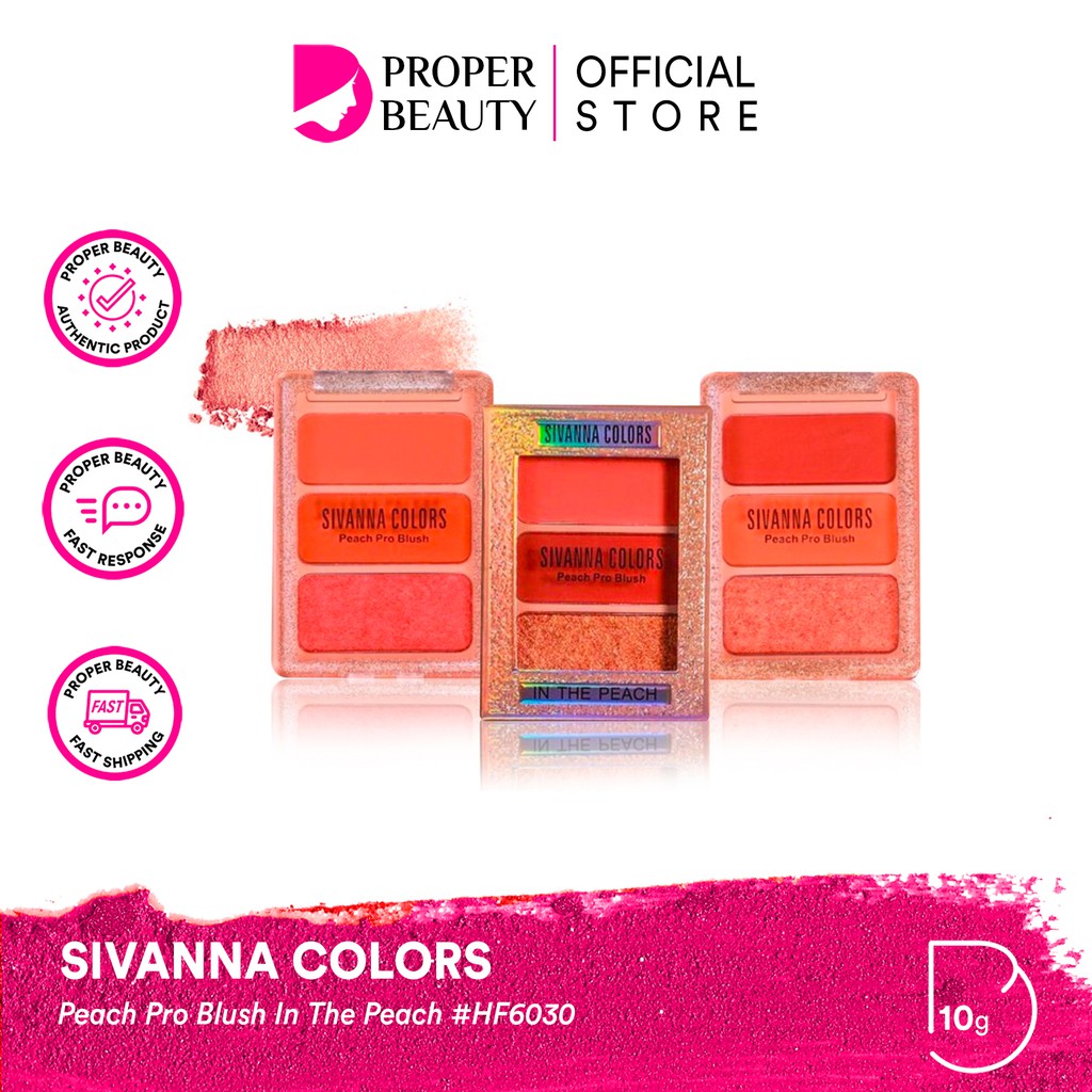 SIVANNA COLORS Peach Pro Blush In The Peach #HF6030 Thailand / Blushon Blush On / Pigmented