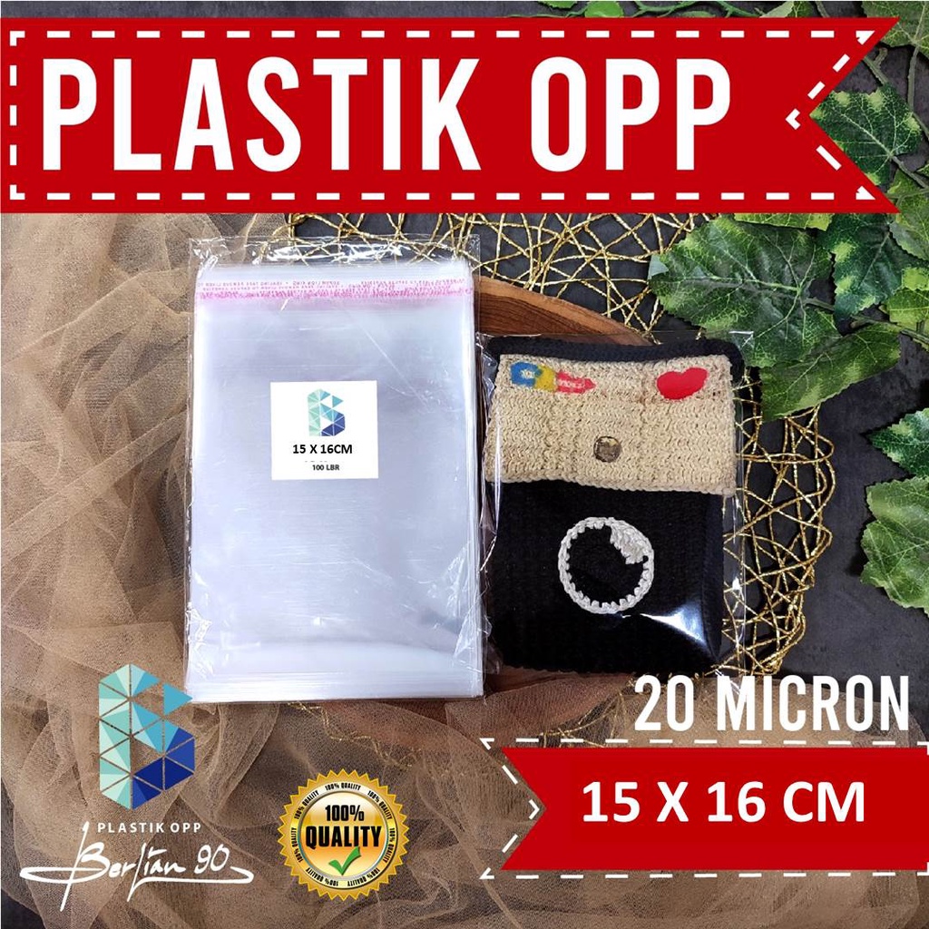 

Plastik OPP 15 X 16 CM 20 MIC 100LBR Lem