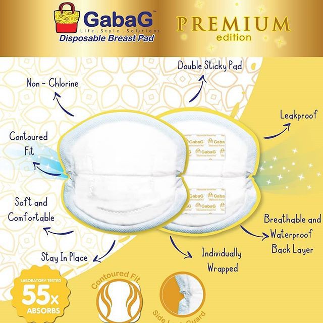 GABAG PREMIUM BREASTPAD Breast Pad Pads Breastpads isi 60 / 56 / 30 / 24pcs Penyerap Asi 50+10 / 56 / 30 / 24pcs