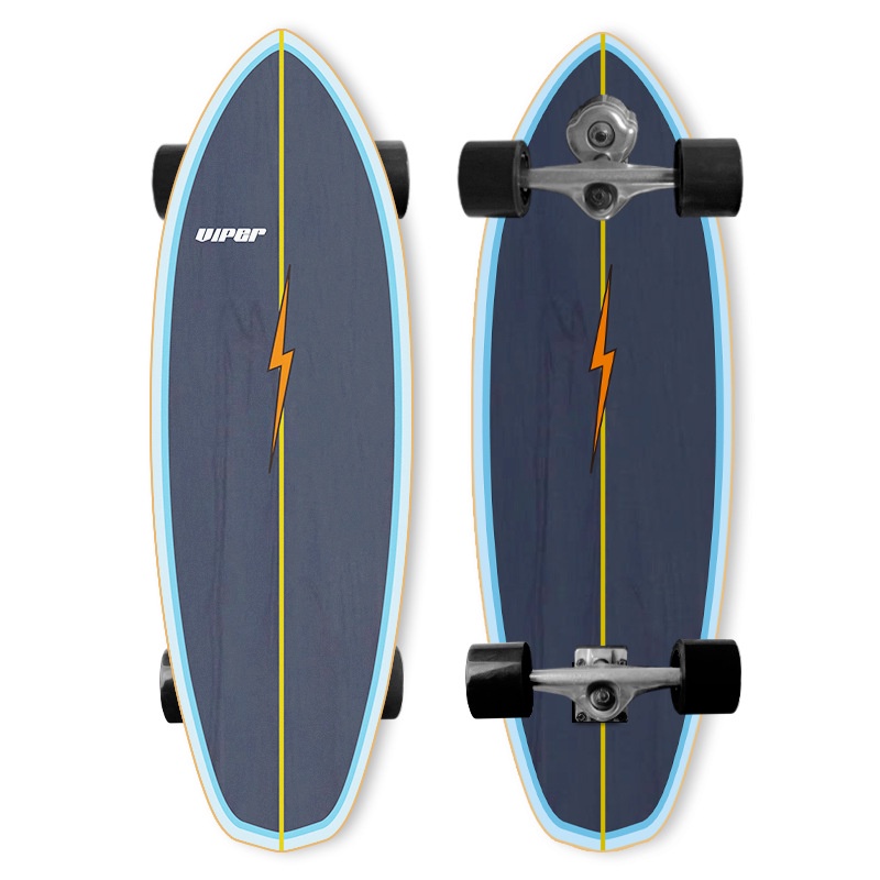 Blks Papan Surfing Land S6P7 Double Steering Smooth Star SM Booster Ukuran 32