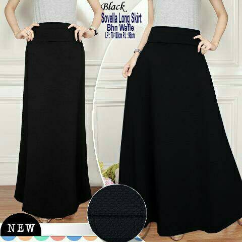 TERBARU    Rovela Rok payung/rok polos/rok hitam/rok jumbo/rok panjang*sb