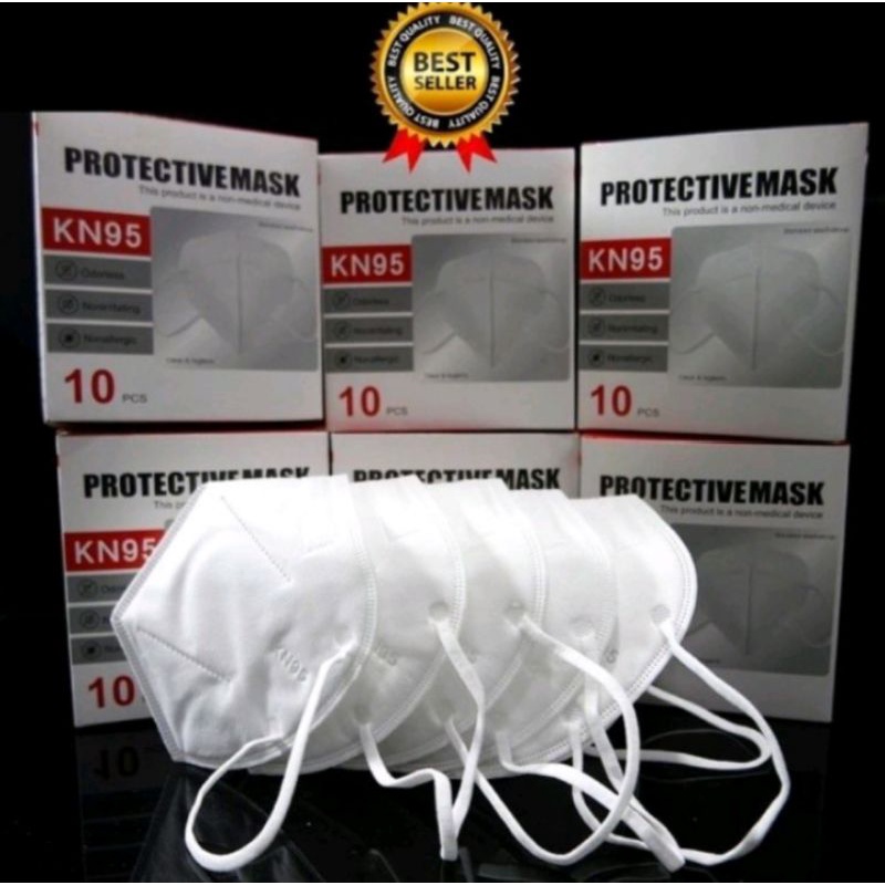 Masker kn95 masker kesehatan masker polusi isi 10 (Masker Kesehatan)