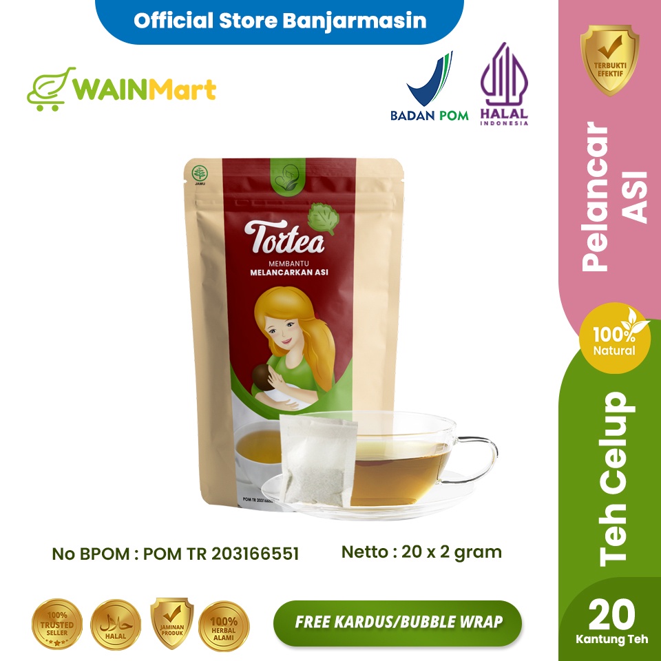 TORTEA Teh Celup Torbangun ORIGINAL Pelancar ASI Booster Tea Herbal Untuk Ibu Menyusui