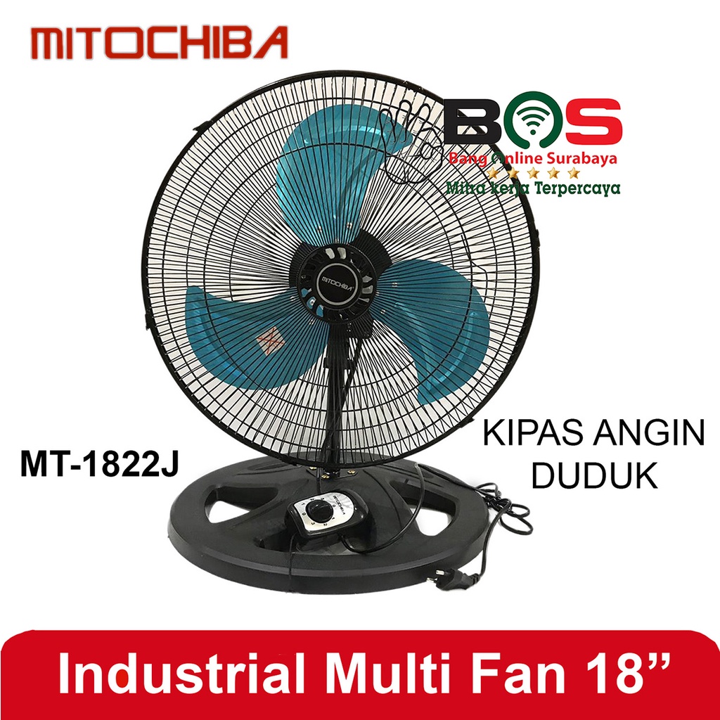 Stand Fan Mitochiba Kipas Angin Berdiri MT-1822J MT 1822J Kipas Angin Industrial Non Remote