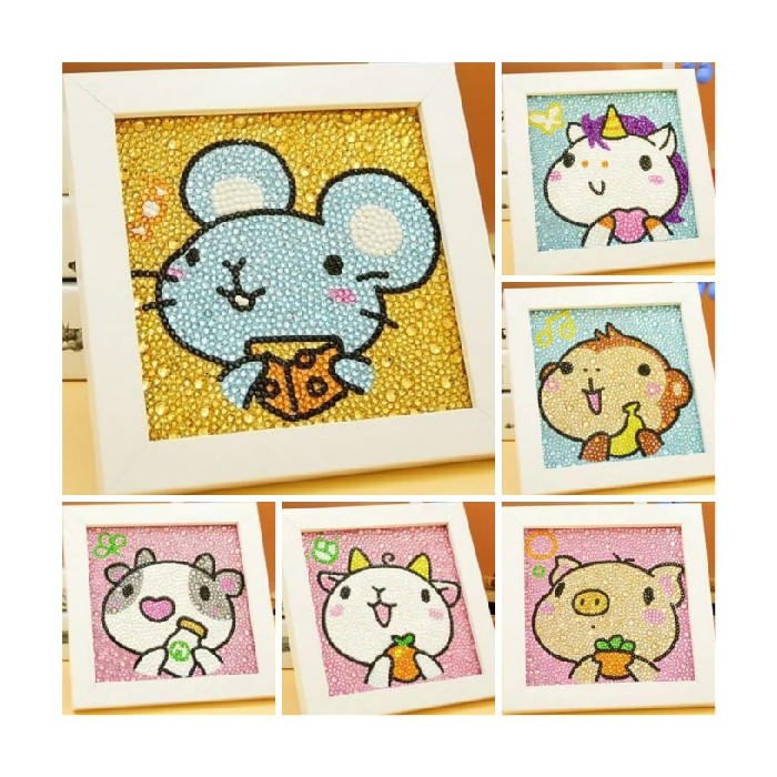 

Dijual DIY DIAMOND PAINTING KIDS CRAFT ACTIVITY DIAMOND SHIO RAT - babi canvas only Berkualitas