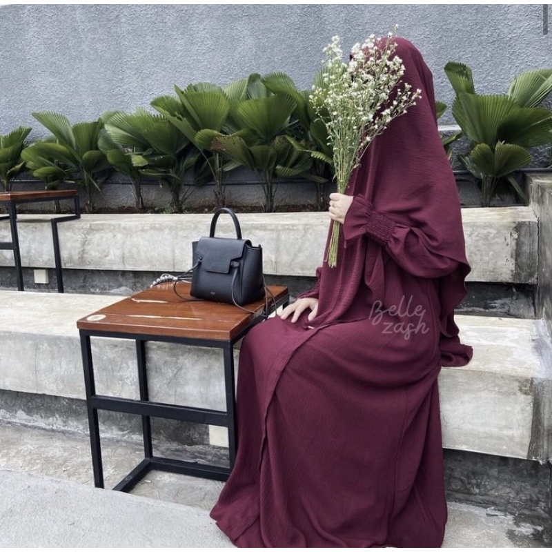 new, nwt gamis mahia dark maroon S by bellezash, bukan elmadina aqsamodestwear