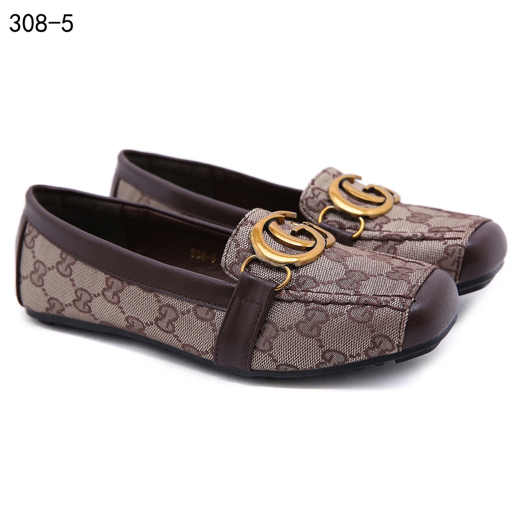 GC GG Marmont Canvas Flat Shoes #308-5