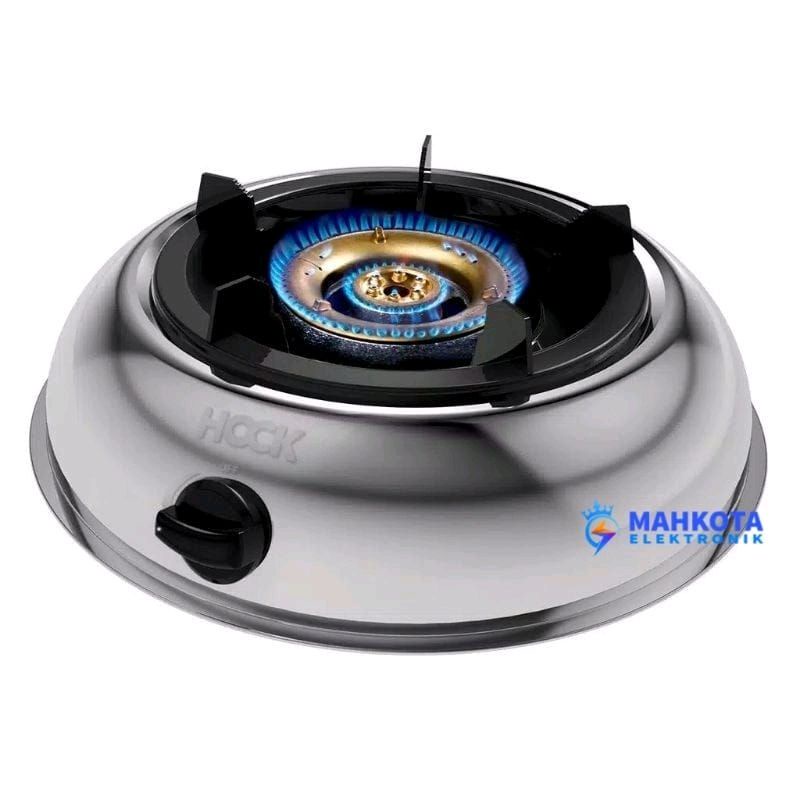 Kompor Gas Api Besar 1 Tungku Hock Mutiara Gold 120 MG Stainless Steel