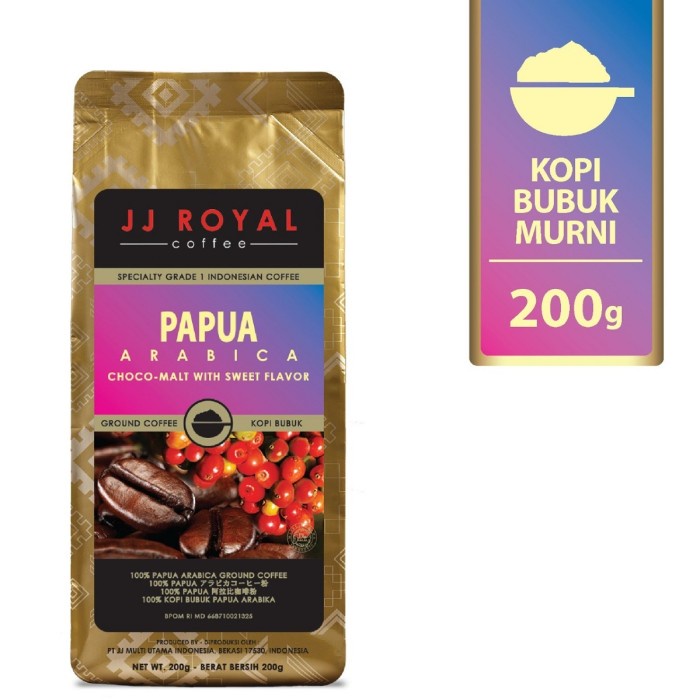 

Coffee/Kopi JJ Royal Papua Arabica Ground Bag 200g