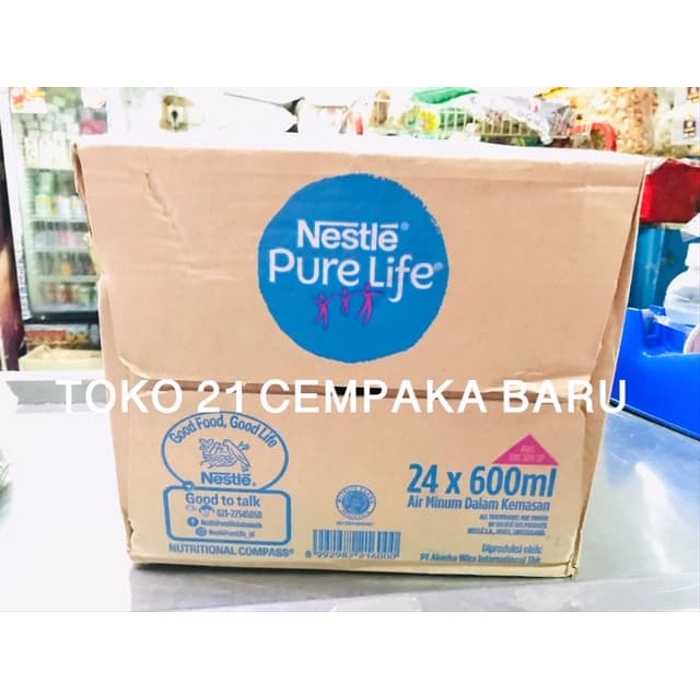 

Nestle Pure Life 600ml 1 KARTON | 24 Botol x 600 ml Air Nestle Promo