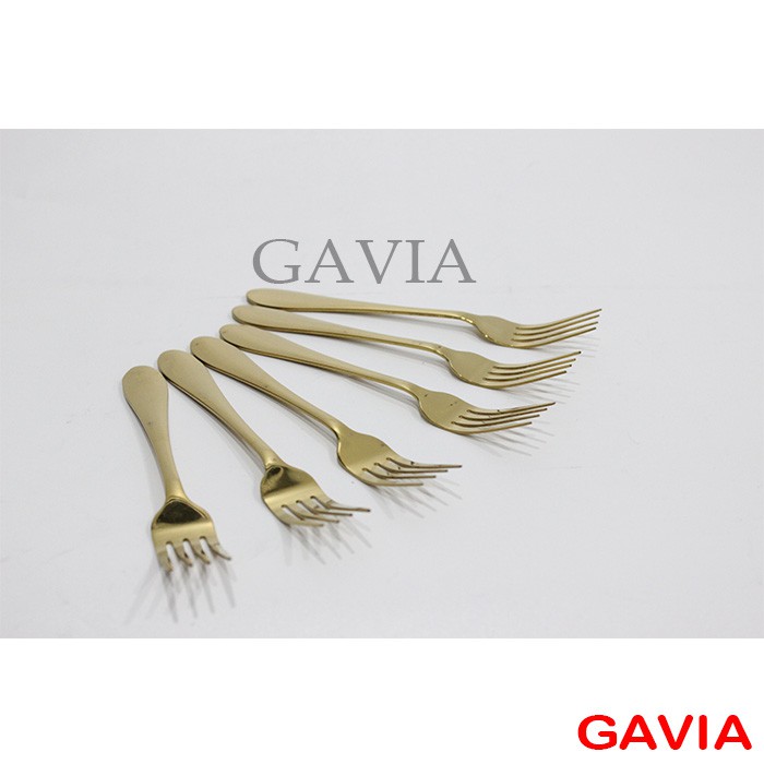 Garpu Kecil Emas Stainless / Garpu Kecil Gold / Garpu Buah Dessert Stainless / Garpu Stenlis SC-34