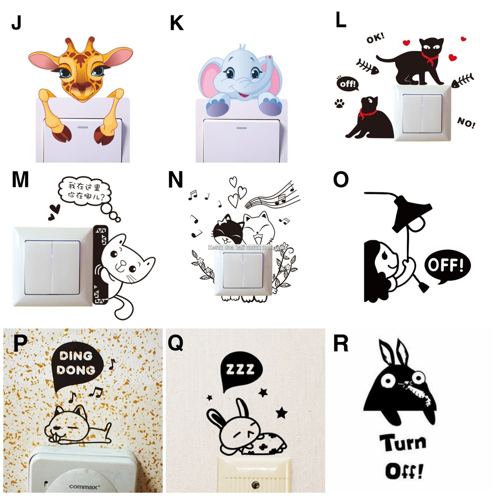 RELIZA WALL STICKER / STIKER DINDING SAKLAR TURN ON OFF KITCHEN