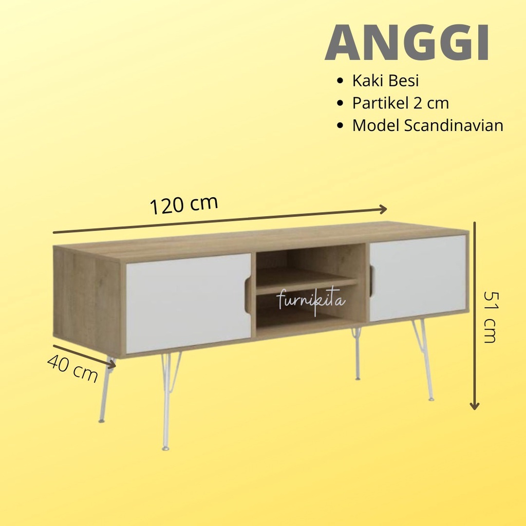 RAK TV MEJA TV MEJA TAMU MINIMALIS KAKI BESI - ANGGI