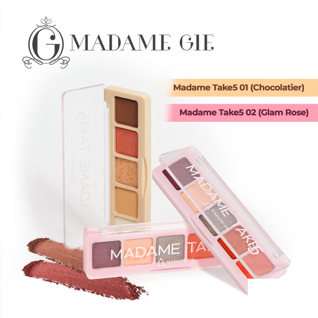 MADAME GIE To Go GET AWAY Make Up Kit Complete Face Pallete Take5 Palet wajah (VC)