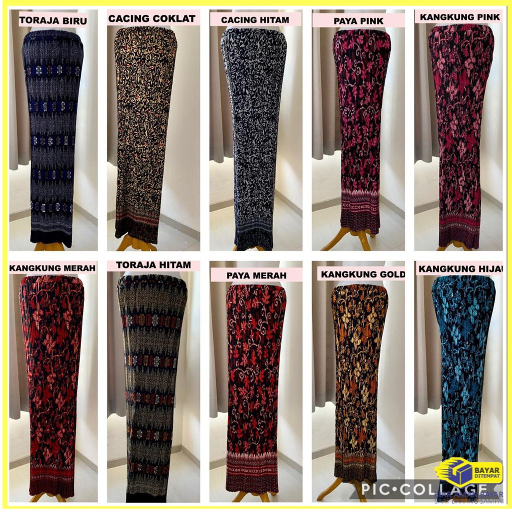 BAWAHAN WANITA ROK PLISKET BATIK / SETELAN kebaya / Rok Batik Jumbo XL 10 MOTIF Terbaru