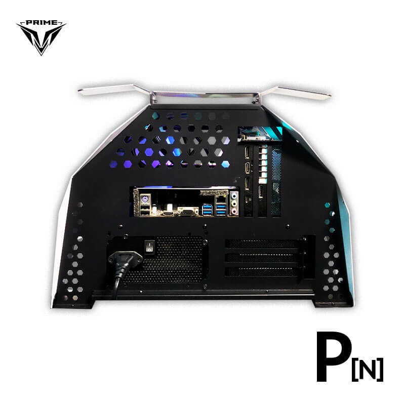 PRIME P-[N] WHITE - ALUMUNIUM GAMING CASE - UNIQUE DESIGN