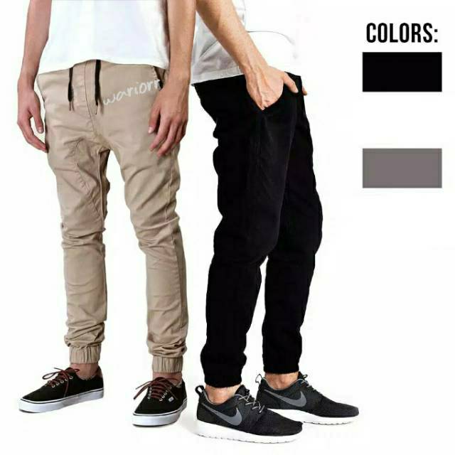 Celana Jogger Pants Polos Pria Wanita Training Olahraga Mma Gym