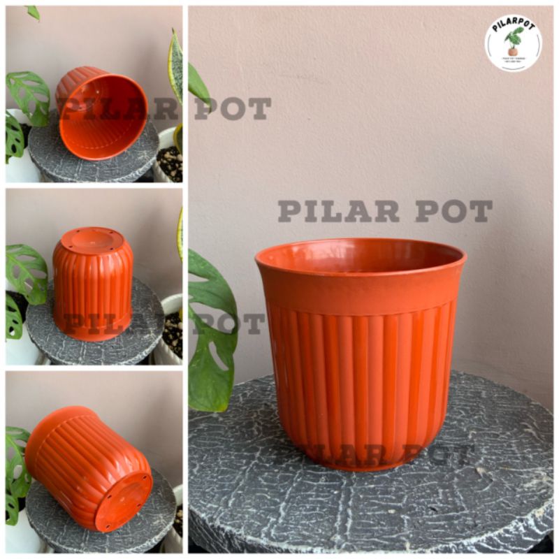 pot bunga tanaman DJP GUCCY 15T diameter 15cm - GUCCY 15 MERAH BATA