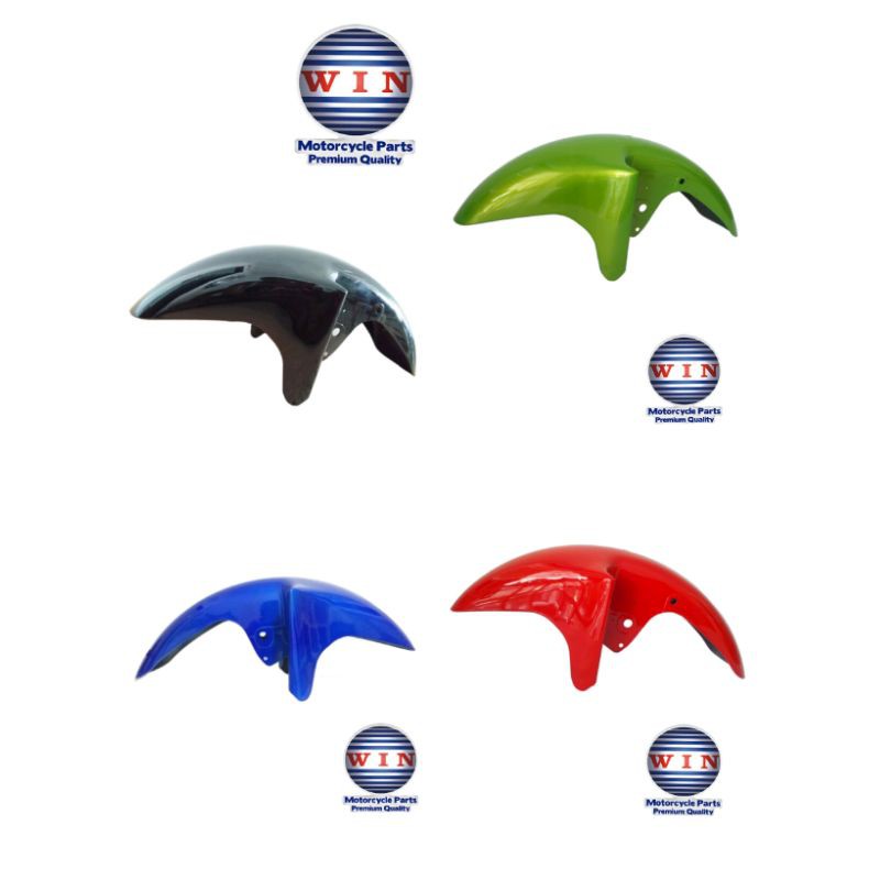 spakbor slebor selebor front fender depan Kawasaki ninja Rr merk win warna merah biru hitam hijau
