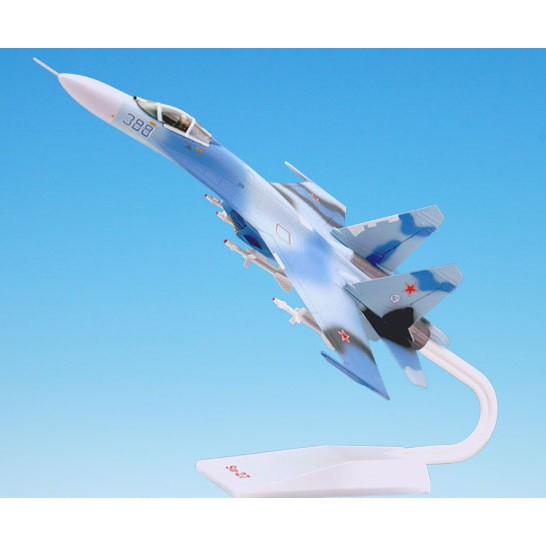 Diecast Pesawat Long Prosper 1/72 Sukhoi SU-27 "Blue Camouflage"