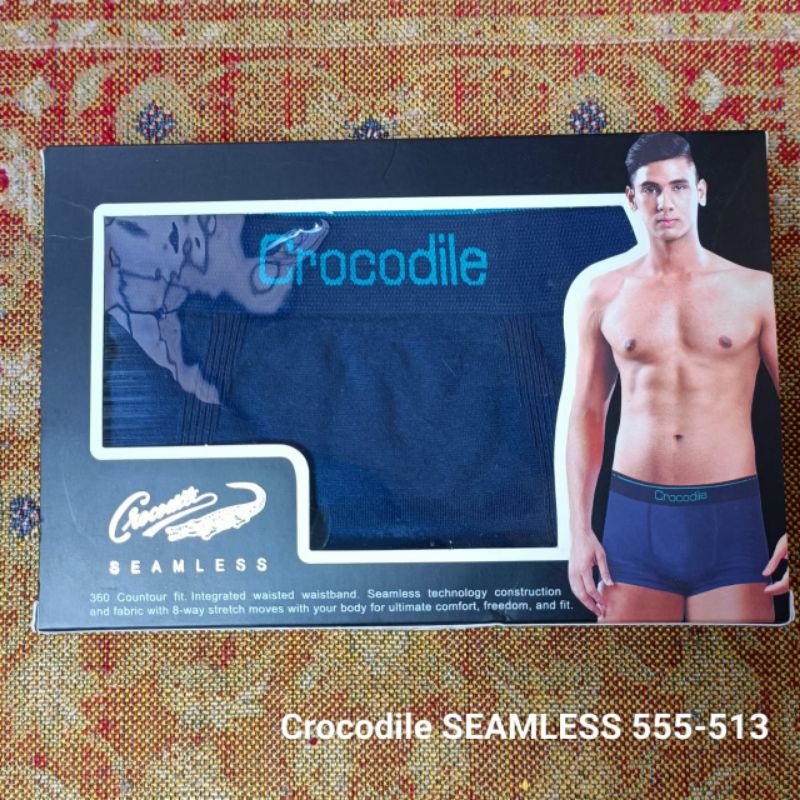 Crocodile SEAMLESS cd Boxer pria 555-513 Sekotak Isi 1 Pcs