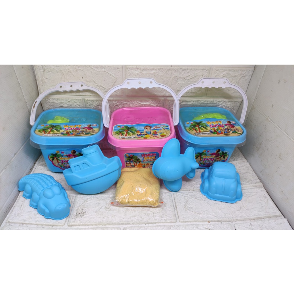 MAINAN ANAK  EMBER PASIR KINETIK HAPPY SAND - PASIR AJAIB LENGKAP