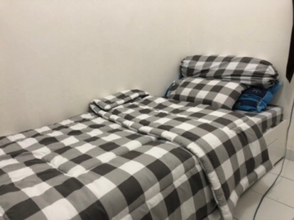 Bedcover Motif Kotak Emily Collection Katun Lokal Elbhe Uk Single| Uk 90x200 |uk 100x200 |uk 120x20